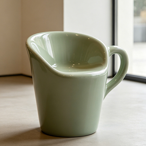 Silla de Café con Forma de Taza Gigante, Mueble Artístico Personalizado de Fábrica, Asiento con Forma de Taza para Decoración Creativa, Asientos Públicos, Sillas de Descanso - Product Image 4