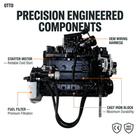 Moteur diesel complet d'occasion OTTO Guangzhou 6BT5.9 (6BTA5.9, 6BT 5.9L) pour CUMMINS