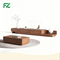 Meuble TV de luxe en aluminium alvéolé, table basse, console avec tiroirs, mobilier de salon pour appartement et hôtel contemporain