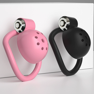 Pembe bekaret kafes toptan ABS erkek Penis <span class=keywords><strong>Chastity</strong></span> kafes seti 5 boyutu asma kilit horoz halka ile küçük kuş <span class=keywords><strong>Chastity</strong></span> kafes kemer - Product Image 2