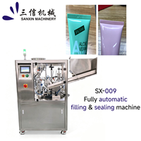 Machine de remplissage et de scellage de tubes souples entièrement industrielle SX-009, 25-250 ml, réglable, à ultrasons, haute précision pour l'alimentation, les produits chimiques et l'eau