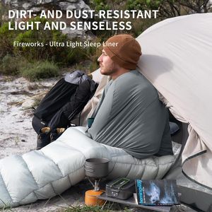 Housse <span class=keywords><strong>de</strong></span> <span class=keywords><strong>sac</strong></span> <span class=keywords><strong>de</strong></span> <span class=keywords><strong>couchage</strong></span> ultralégère 128g en nylon polyester, compacte, toutes saisons, pour le voyage, la randonnée et les auberges <span class=keywords><strong>de</strong></span> jeunesse - Product Image 4