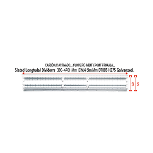 Divisores Longitudinales Ranurados Fami, Altura Frontal 300-450 mm, Eh64 Dim Mm D1085 H275, Galvanizados - Product Image 3