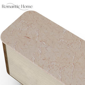 Buffet moderne <span class=keywords><strong>haut</strong></span> <span class=keywords><strong>de</strong></span> gamme en bois <span class=keywords><strong>de</strong></span> noyer et finition en tissu doux avec un design <span class=keywords><strong>de</strong></span> rangement élégant pour les espaces <span class=keywords><strong>de</strong></span> vie <span class=keywords><strong>de</strong></span> luxe - Product Image 5