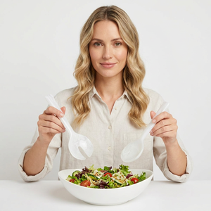 <b>Salad</b> Servers Set Resin Dishwasher Safe Eco-Friendly <b>Salad</b> <b>Tools</b> for Serving Fresh Vegetables and <b>Salads</b> - Product Image 1