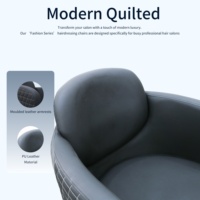 Fauteuil de Barbier Professionnel Moderne, Chaise de Salon de Luxe Matelassée pour Coiffure, Mobilier de Salon de Beauté, Vente Directe Usine