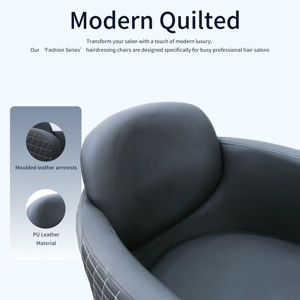 Fauteuil de Barbier Professionnel Moderne, Chaise de Salon de Luxe Matelassée pour Coiffure, Mobilier de Salon de Beauté, Vente Directe Usine - Product Image 3