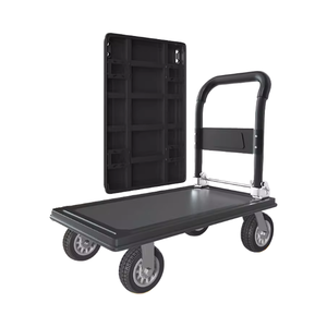Chariot à Plateforme en Acier Portable à Quatre Roues Pliable Chariot à Plateforme pour le Transport de Marchandises Industrielles - Product Image 2