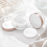 Boîte compacte vide transparente de 8g pour cosmétiques, avec couvercle à vis blanc et tamis, étui de luxe pour poudre libre – Vente en gros