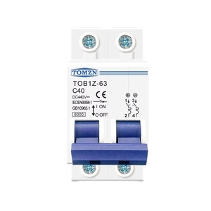 Disjoncteur miniature TOB1Z-63 C40 2P 440V 6KA MCB 3A-63A avec protection contre les surtensions en cuivre, courbe BCD - Product Image 4