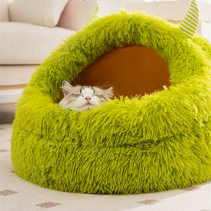 Pluche Hondenbed Klein Monster Diepe Slaap Schattige Warme Huisdierbedden Groothandel Kat Grotbed - Product Image 5