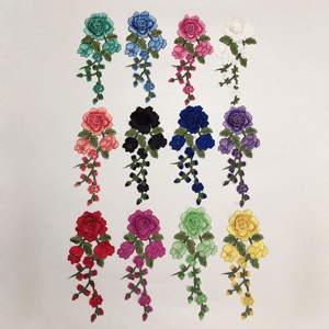 New Red 3D hoa tan trong nước thêu ren đính các bản vá lỗi lt2471a - Product Image 4