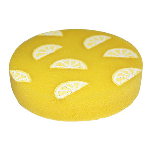 Lemon Print Baby Bath Sponge 14x14x3cm Polyester Cotton Blend For General Use - Product Image 2