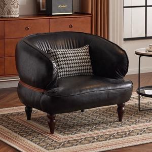 Divano Modulare di Lusso Italiano in Pelle di Vacchetta, Stile Retrò per Soggiorno, Set Divano in Pelle Marrone Kaki - Product Image 2