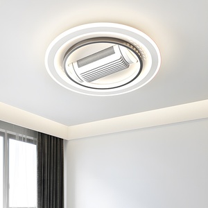 Ventilateur <span class=keywords><strong>sans</strong></span> pales minimaliste moderne avec lampe LED 220V pour salon et chambre à coucher, éclairage Zhongshan à commande vocale - Product Image 4