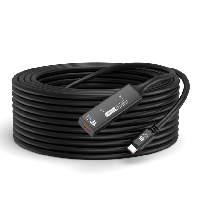 10m 10G USB-C 3.2 Gen 2 Extension Cable Male to Female with a Extension Chipset Signal Booster Aluminum Alloy Shell