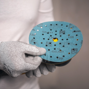 Dischi <span class=keywords><strong>Abrasivi</strong></span> Premium in Ceramica <span class=keywords><strong>Mirka</strong></span> Galaxy Multifit 6 Pollici (150mm) Floccati Porosi per Carteggiatura Auto - Product Image 5