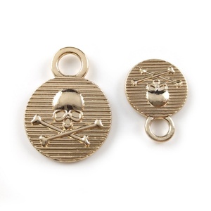 Vente en gros d'usine : Tirette de fermeture éclair en métal en forme de crâne rond - Product Image 4