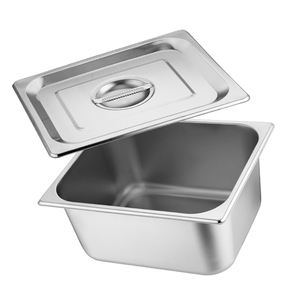 Plateaux <span class=keywords><strong>Gastronorm</strong></span> en acier inoxydable Gn Pan 1/6 15cm Container Cheese Food Pan Steamer <span class=keywords><strong>Table</strong></span> Pan - Product Image 3