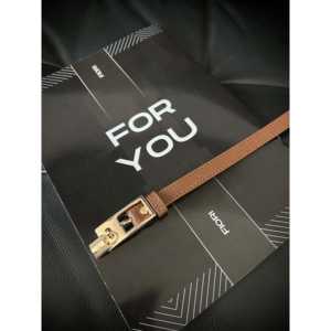 Ceinture pour femme avec boucle à verrouillage automatique en alliage, style décontracté en cuir PU, taille standard - Product Image 3