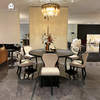 Ensemble de table à manger moderne italienne pour 6 personnes, fabriqué à Foshan, ensembles de salle à manger de luxe, 6 chaises, chaises de salle à manger, meubles de salle à manger pour la maison