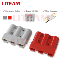 Connecteur d'alimentation 175A 600V 3 broches, kit de connecteurs de batterie lithium 3 pôles pour chariot élévateur, chargeur DC-DC 175A et kit de câblage DC-DC pour voiture 4x4