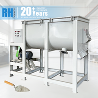 Mélangeur à ruban en acier au carbone pour aliments du bétail, 1000L, mélangeur horizontal de poudre pour la préparation de compléments alimentaires pour animaux de ferme