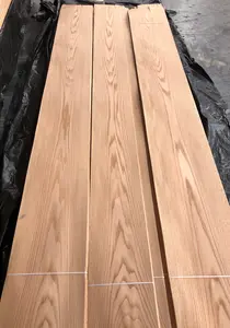 Foglio di impiallacciatura di legno di quercia rossa naturale di vendita calda più economico montagna/venature a grana dritta 0.45mm foglio di quercia di legno