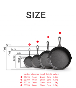 Mini Cast Iron <strong>Frying</strong> <strong>Pan</strong> with Double Drip, 4", 8", 6.3", 5.5", 9.8", Small <strong>Frying</strong> <strong>Pan</strong> for Stovetop, Grill, Induction - Product Image 4
