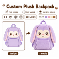 Sac à dos en peluche de coton personnalisé, fabricant OEM ODM, design animal personnalisé, rembourrage en coton PP, unisexe, usine