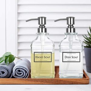 Dispenser sapone per piatti da <span class=keywords><strong>cucina</strong></span> Dispenser sapone liquido per il bagno con coperchio nero della pompa - Product Image 2