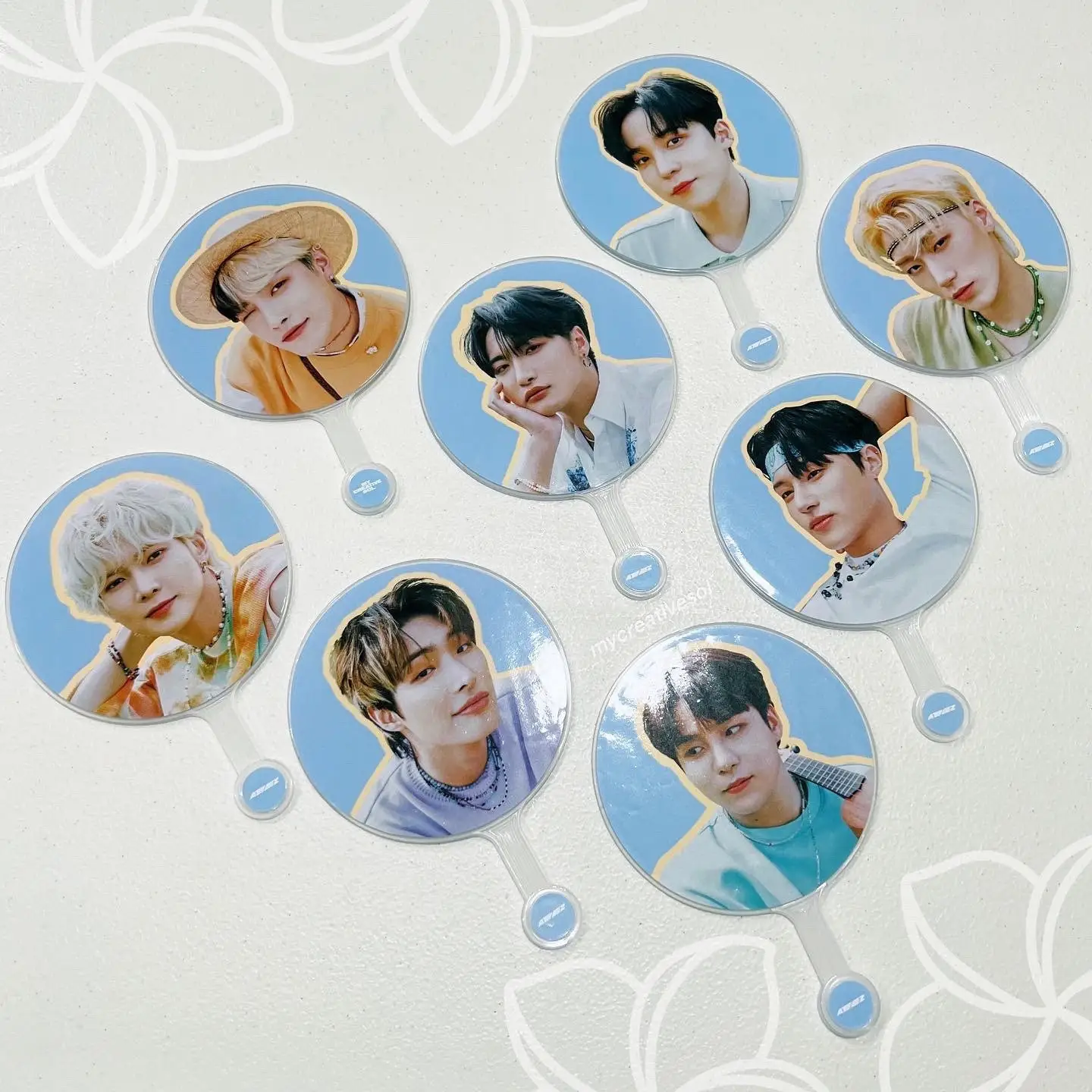 Benutzer definierte neue Kunststoff transparente Kpop Mini-Lüfter und Cute Hand Fan Doppelseite Mini-Lüfter Kunststoff kpop Streikposten