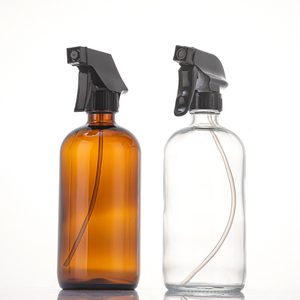 Bán buôn 500ml 16oz hổ phách Boston chai thủy tinh cho dầu gội điều hòa Kem dưỡng da với bơm thép không gỉ và phun - Product Image 6
