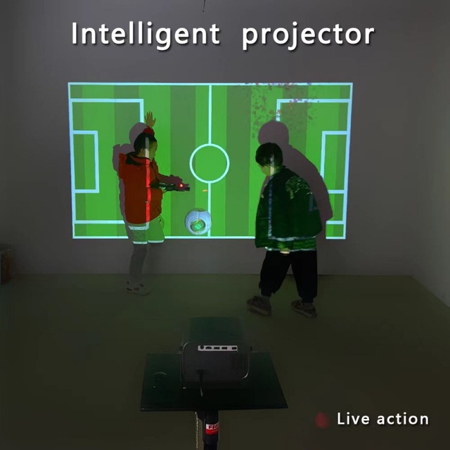 All in One Interactive Projector Magic Wall Projection System 60 Games for Kids 1280x720 Touch Control 30-200 Inch