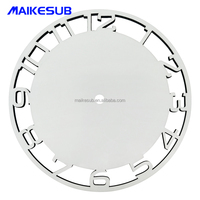 Jam Papan Keras Sublimasi Bulat Modern 12 Inci 30Cm, Jam Dinding untuk Rumah, Sublimasi, Jam Dinding Mdf