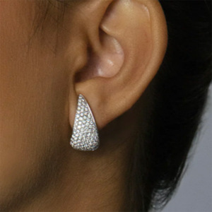 Pendientes de Oreja con Forma de Lágrima Brillante para Mujer, Triangulares, Geométricos, Elegantes, Joyería de Moda - Product Image 2