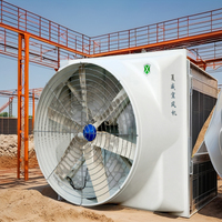 Ventilateur d'extraction à flux axial industriel de haute qualité volets automatiques atelier d'extracteur d'air en métal FRP OEM ODM pris en charge AC électrique