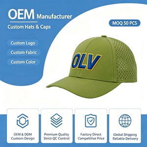 BSCI Custom 5 Panel Rubber Pvc Logo Flat Brim Camo Baseball Cap,<b>Waterproof</b> Laser Cut Hole Quick-dry <b>Hat</b>,Performance Sport - Product Image 1