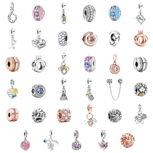 Charmes en argent sterling Joyeux Anniversaire Perles Zircon Bracelets en or rose <span class=keywords><strong>Collier</strong></span> pour femmes Filles Plaqué rhodium pour cadeaux - Product Image 4