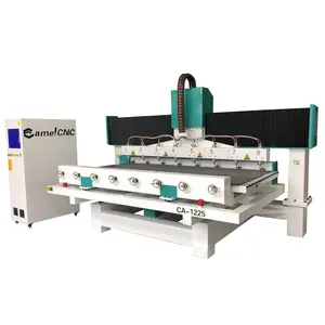 CA1225 4axis 8 heads multi head rotary cnc router for funiture legs sofa feet rifle people figure statue 3D relief cnc