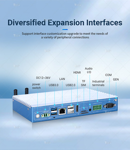 Rugged 24/7 hoạt động Hợp kim nhôm trường hợp 12-36V DC đầu vào không quạt nhúng công nghiệp Mini <span class=keywords><strong>PC</strong></span> Điều kiện Mới - Product Image 6