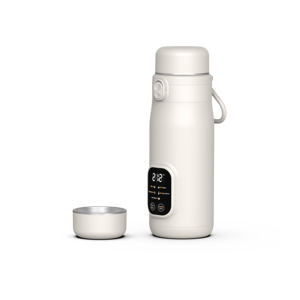 Taza Portátil de 500 ml de Calentamiento Rápido para Agua Caliente, Leche, Fórmula, Café, con USB y Cable de Alimentación, Hervidor Eléctrico de Acero Inoxidable 316 - Product Image 1