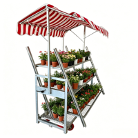 Carro de estanterías industrial para invernadero, para plantas y flores, tipo contenedor CC danés y holandés, con estantes de contrachapado de alta resistencia y estructura de acero Q235