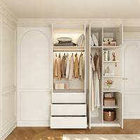 Meubles de chambre à coucher personnalisés, style minimaliste, luxe européen, armoire de style crème, multifonctionnelle, grande capacité, rangement de vêtements