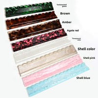 Support de Mahjong Pliable de Luxe en Acrylique Écologique Portable à Fixation Magnétique Couleur Écaille de Tortue Américaine