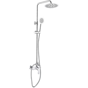 All Copper Shower Faucet Electroplated Square Rain Head Wall <b>Mounted</b> Dual Control Hot Cold Shower Set - Product Image 5