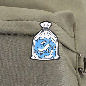 기발한 돌고래 모양 에나멜 핀, 창의적인 가방 장식용 돌고래 브로치, 수집가를 위한 선물 - Product Image 4