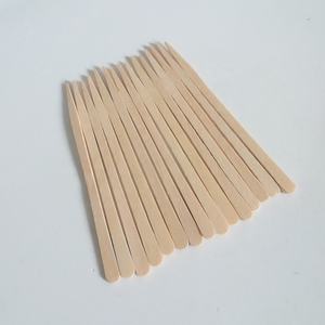 Bouleau naturel écologique plat rond 6 pouces 150mm de long spatule dépilatoire ongles en bois crème glacée cire bâtons de bois - Product Image 4
