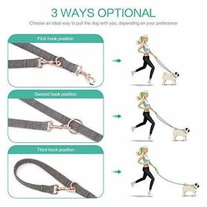 Conjunto de Correa y <span class=keywords><strong>Collar</strong></span> para Perro Ecológico de Lujo, Lana Tweed Ajustable, Liberación Rápida, Multifuncional, Impresión Personalizada, Tamaño Pequeño y Mediano - Product Image 3