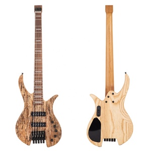 <span class=keywords><strong>Basse</strong></span> sans tête à <span class=keywords><strong>5</strong></span> <span class=keywords><strong>cordes</strong></span>, corps en frêne de marais, couleur naturelle, dessus en érable marbré, fabriqué en Chine, personnalisé, haute qualité, <span class=keywords><strong>basse</strong></span> sans tête - Product Image 1